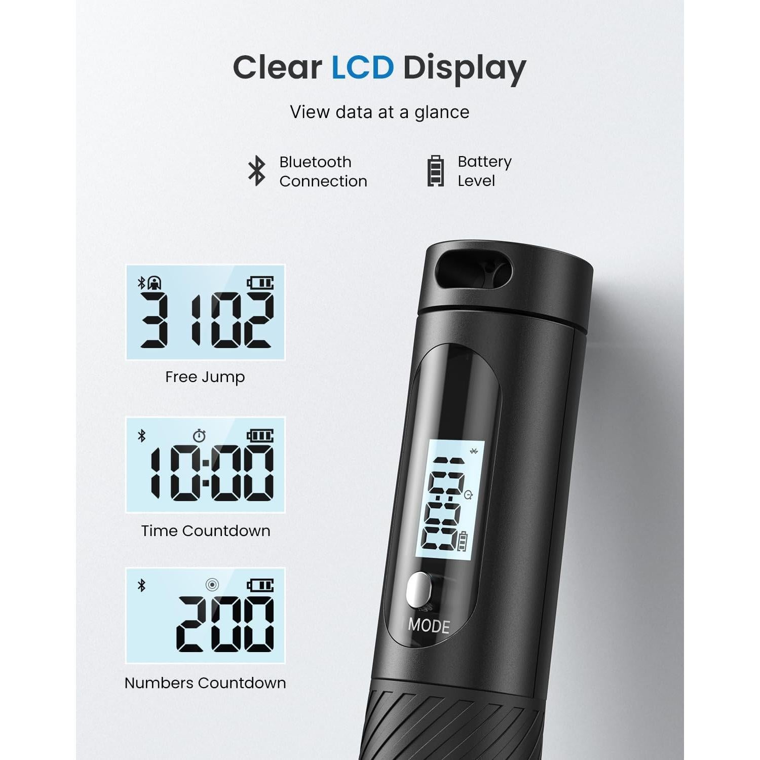 Cuerda de Salto Inalámbrica RENPHO con Peso y Contador