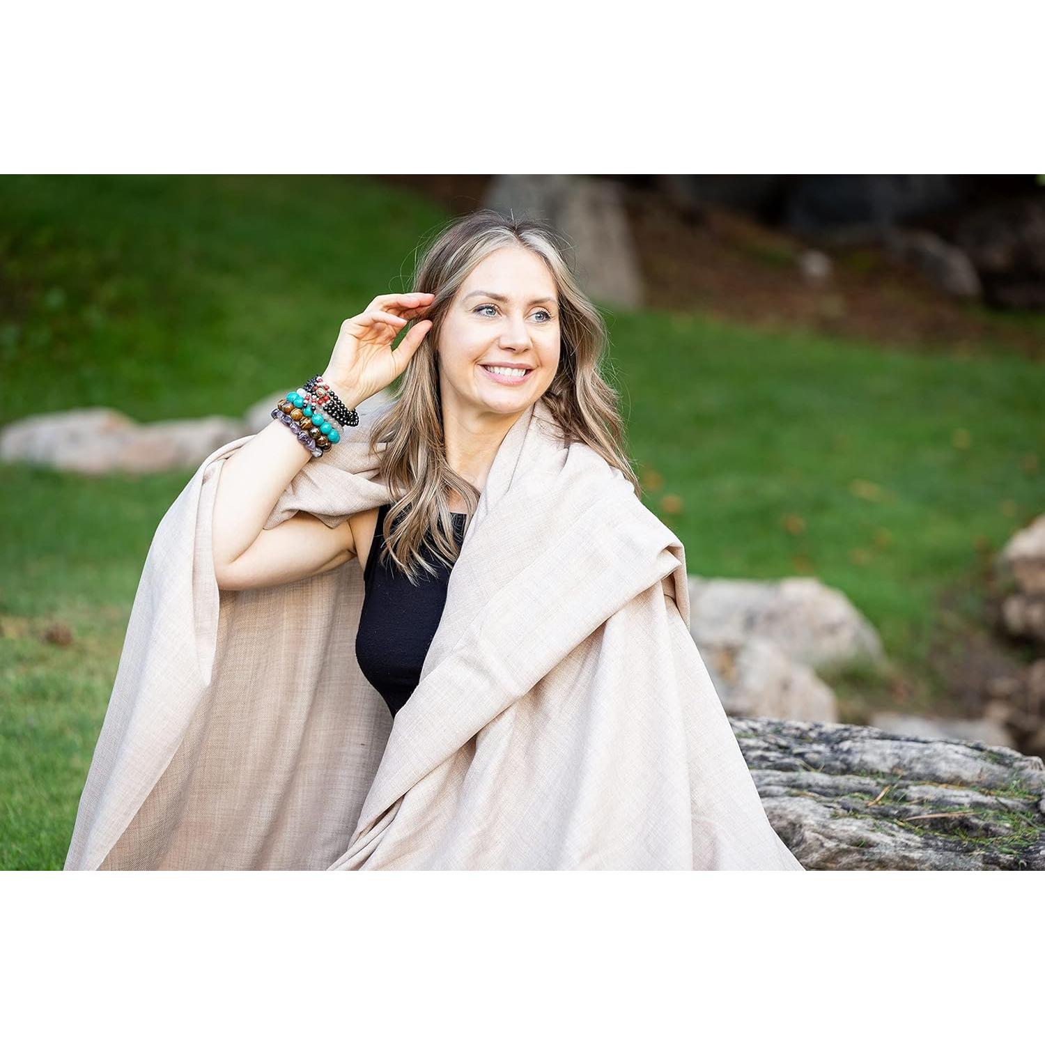 Chal de Meditación Unisex Om Shanti Crafts 243x122 cm