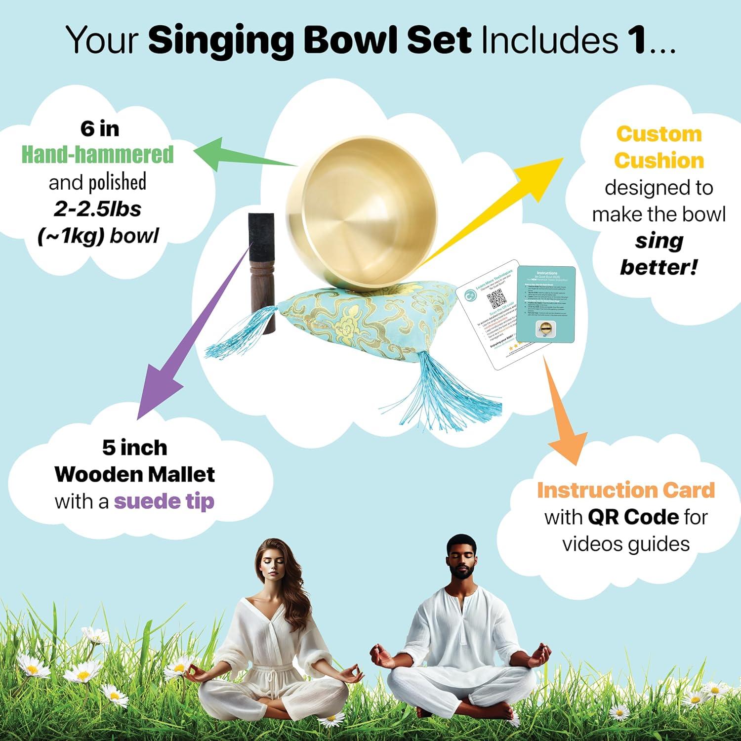 Cuenco Cantor BeMindful de 15 cm - Alivio del Estrés y Meditación