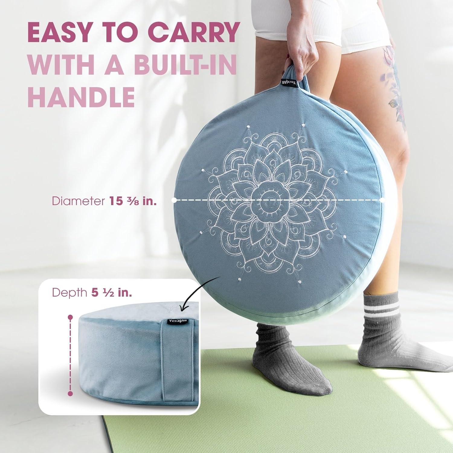 Cojín de Meditación Yes4All Zafu de Trigo Sarraceno 14 cm