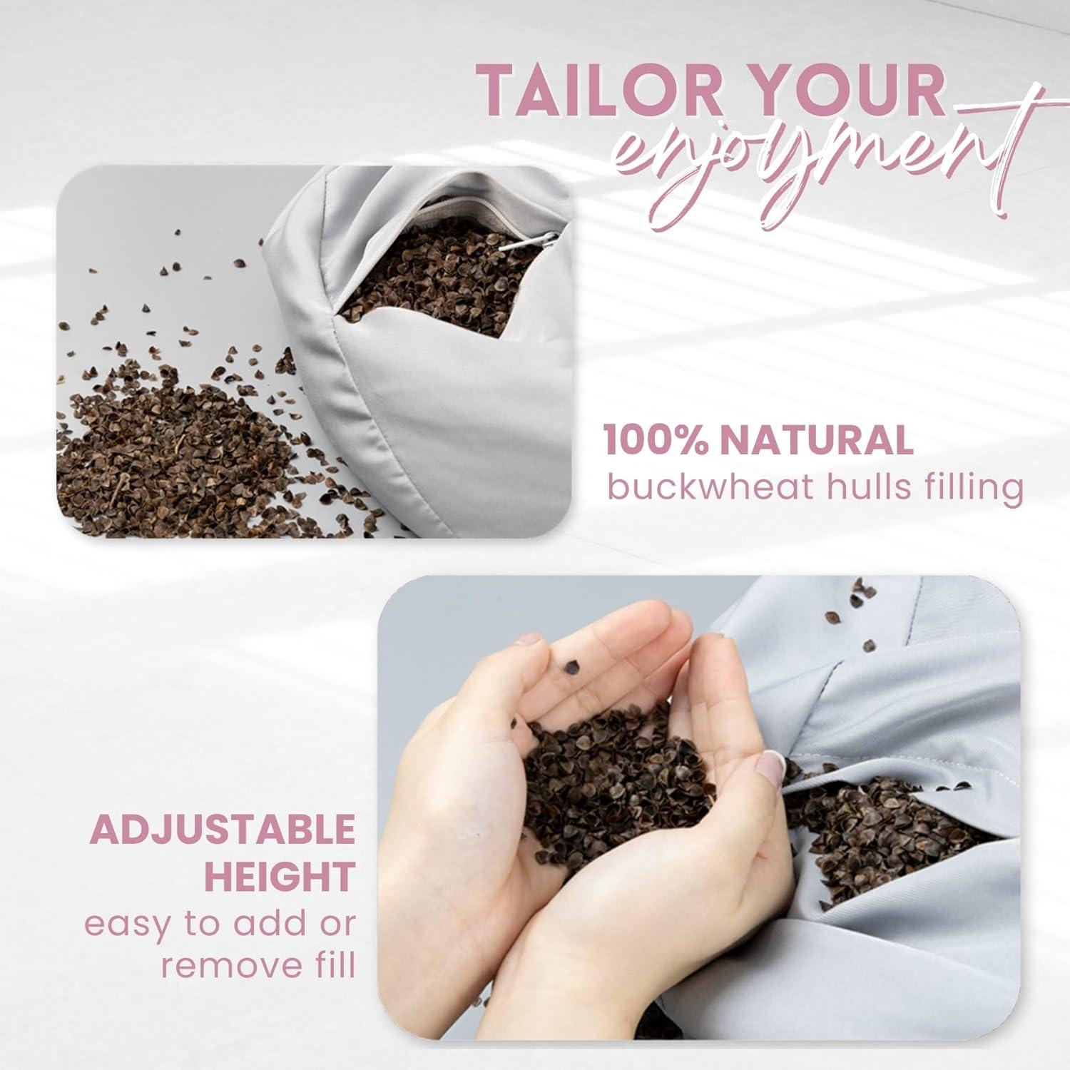 Cojín de Meditación Yes4All Zafu de Trigo Sarraceno 14 cm