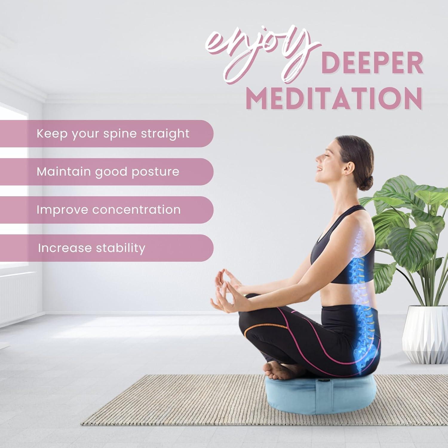 Cojín de Meditación Yes4All Zafu de Trigo Sarraceno 14 cm