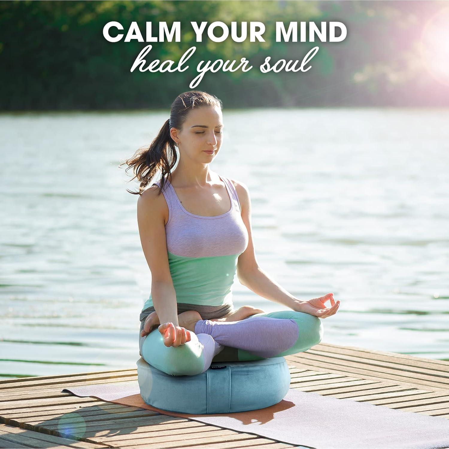 Cojín de Meditación Yes4All Zafu de Trigo Sarraceno 14 cm