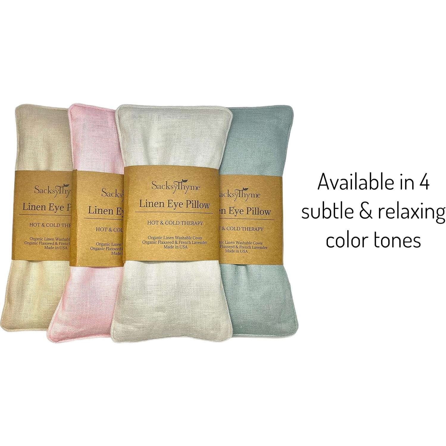 Almohadilla de Ojos Sacksy Thyme Lino Orgánico Beige 20x10cm