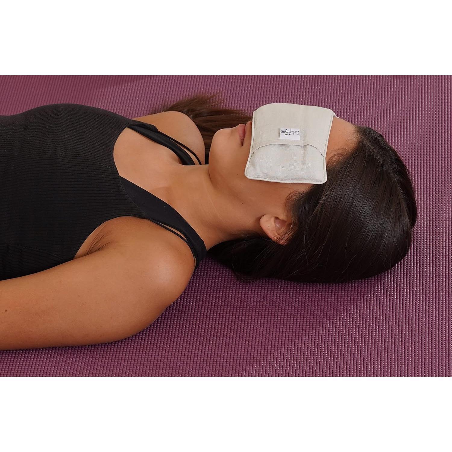 Almohadilla de Ojos Sacksy Thyme Lino Orgánico Beige 20x10cm