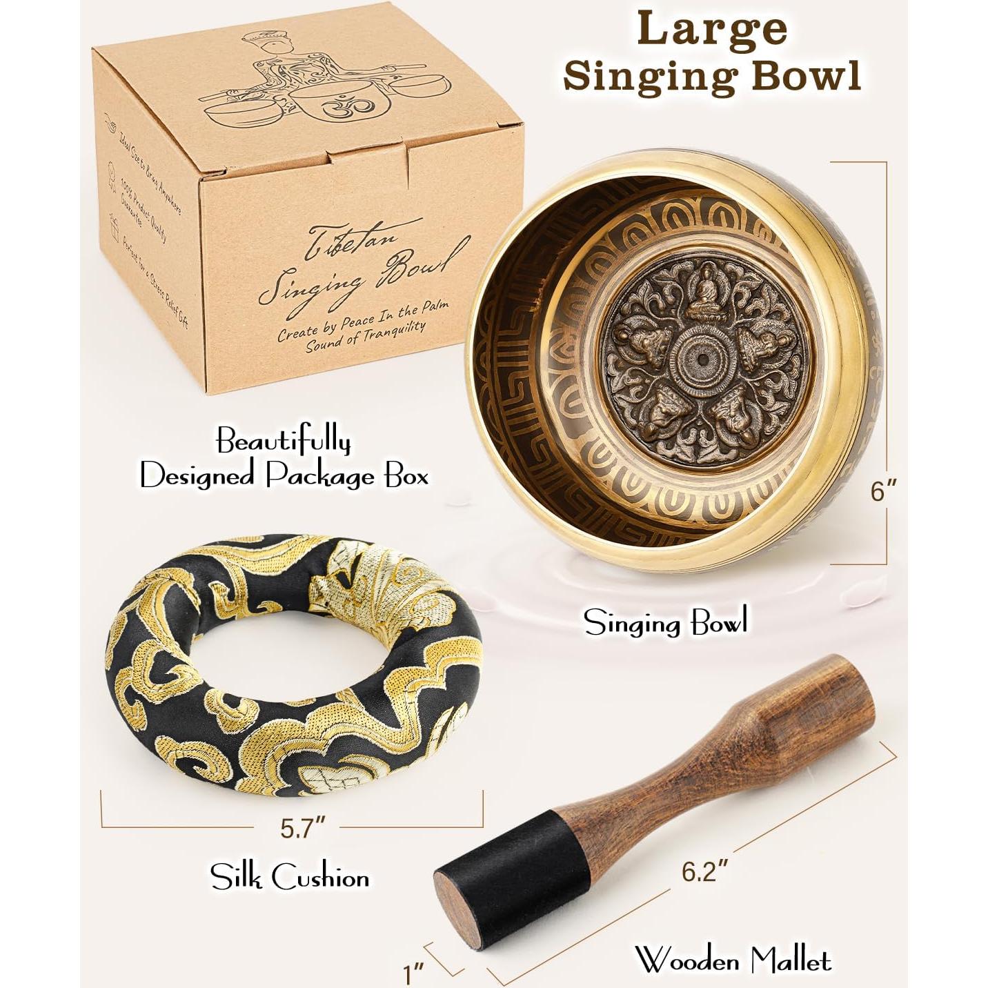 Cuenco Cantor Tibetano Hihealer 11.43 cm Hecho a Mano Nepal