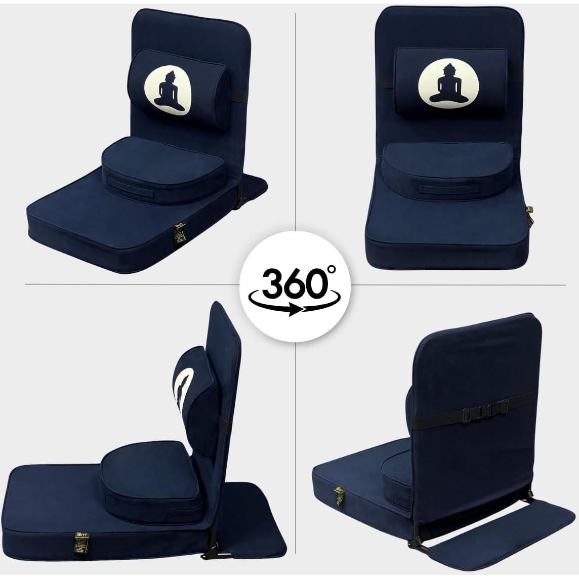 Silla de Meditación Ergonómica Amigos de la Meditación Azul