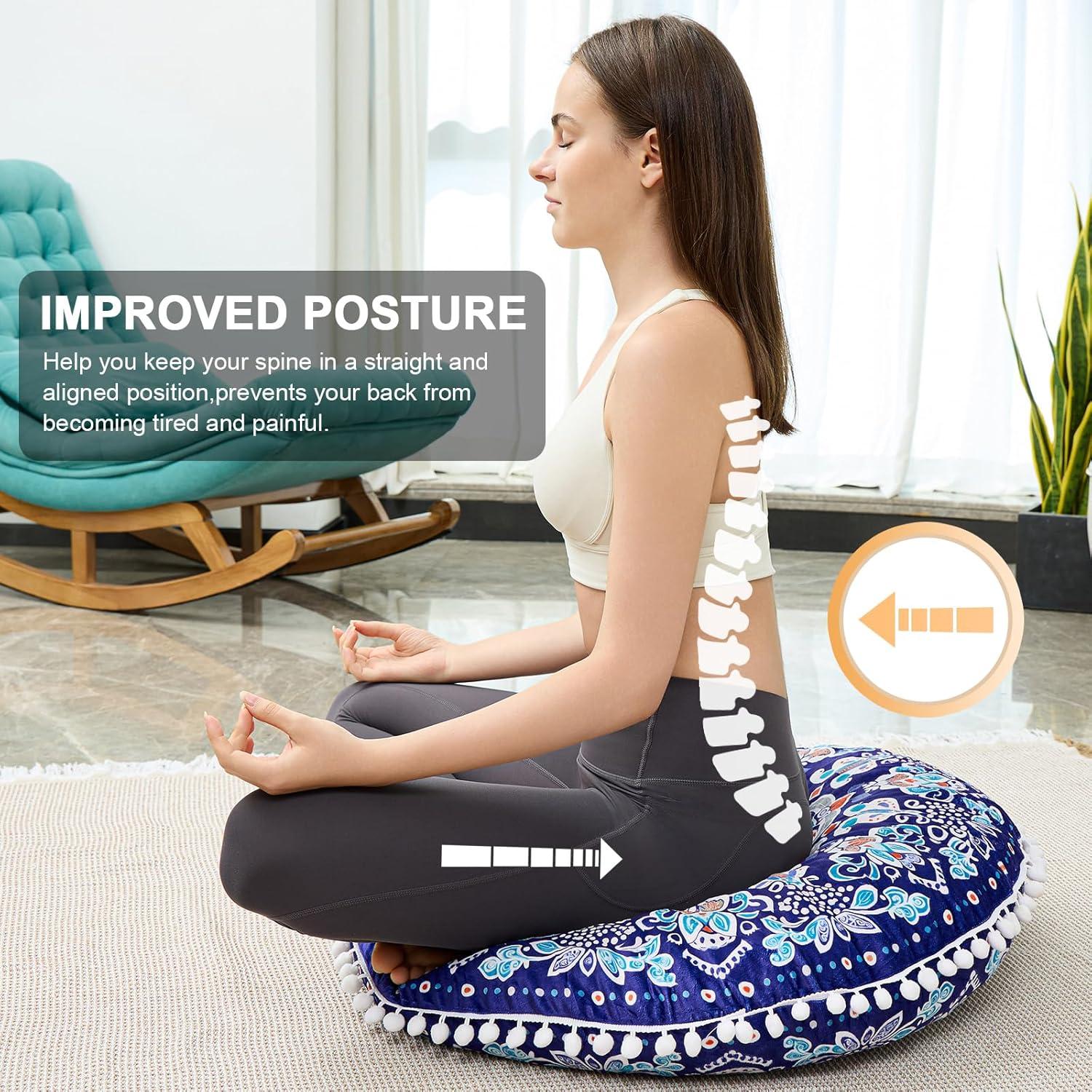 Cojín de Meditación Turnextte 81 cm Redondo Espuma de Memoria