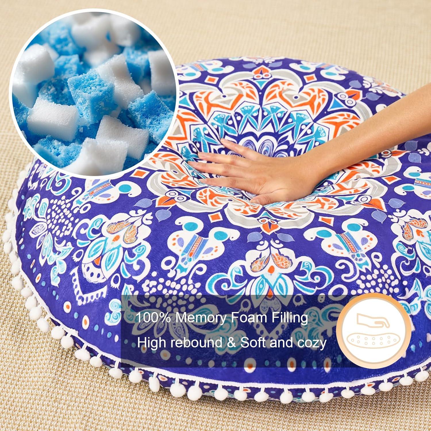 Cojín de Meditación Turnextte 81 cm Redondo Espuma de Memoria