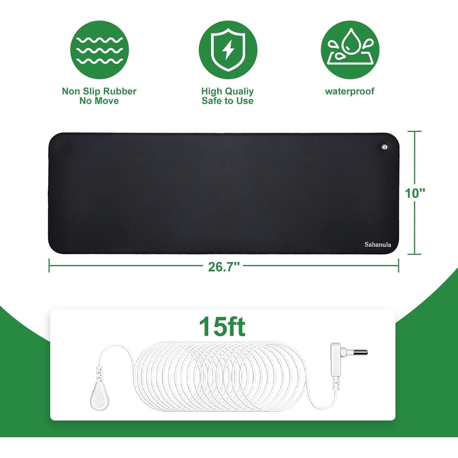 Alfombrilla de Conexión a Tierra Sahanula 25.4x67.8cm Antideslizante