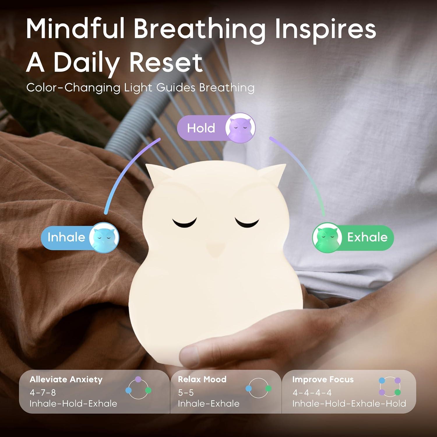 Palabra de Respiración Ollie - Luz de Meditación y Alivio de Ansiedad
