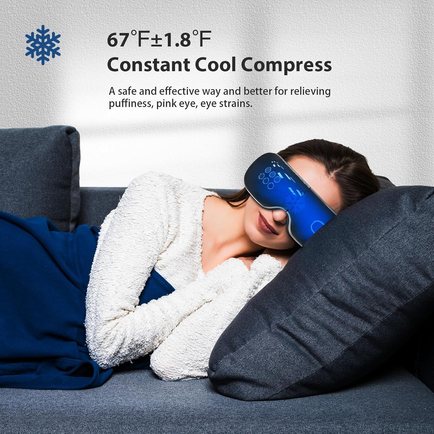 Masajeador de Ojos Fmalve con Calor y Enfriamiento 19.8x5.7cm