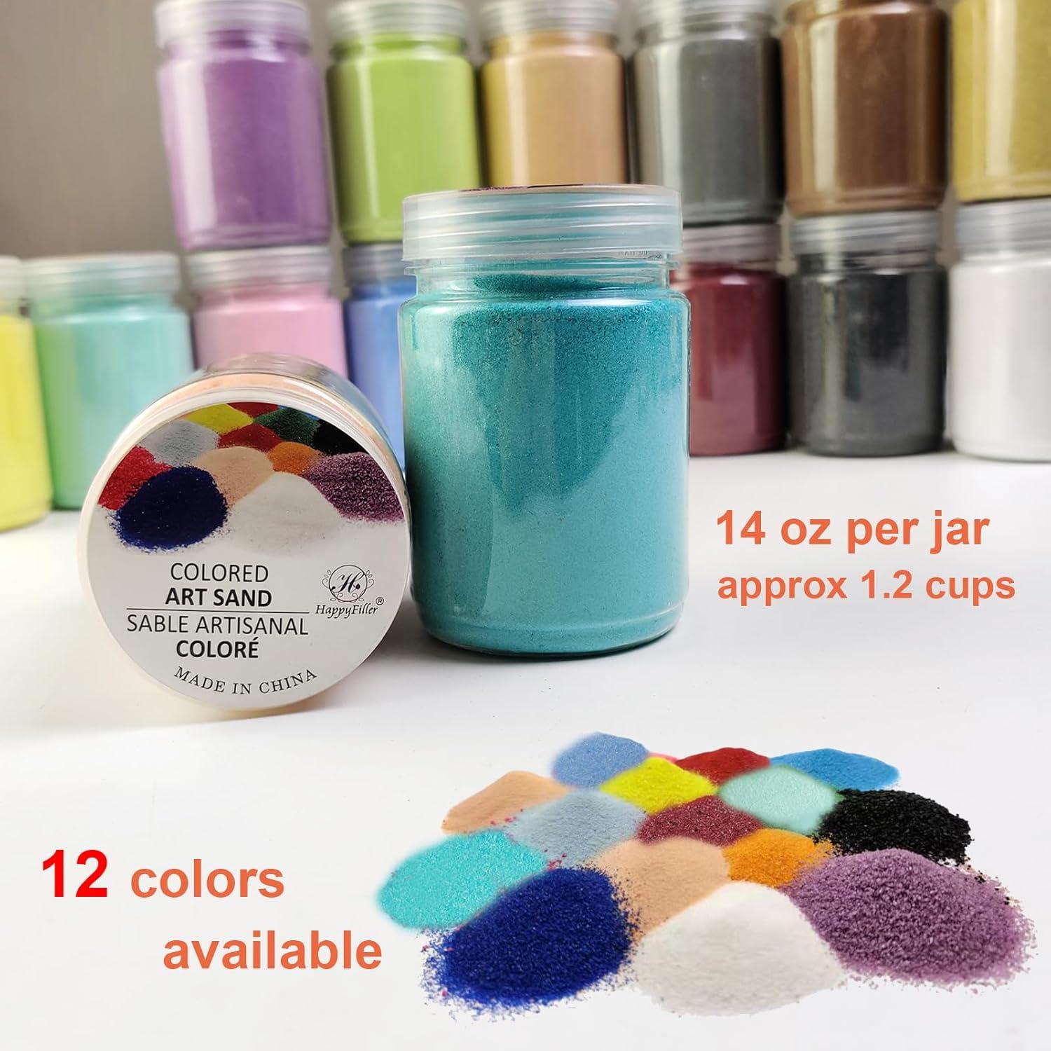Kit de Arena Artística HappyFiller 12 Colores 400 g