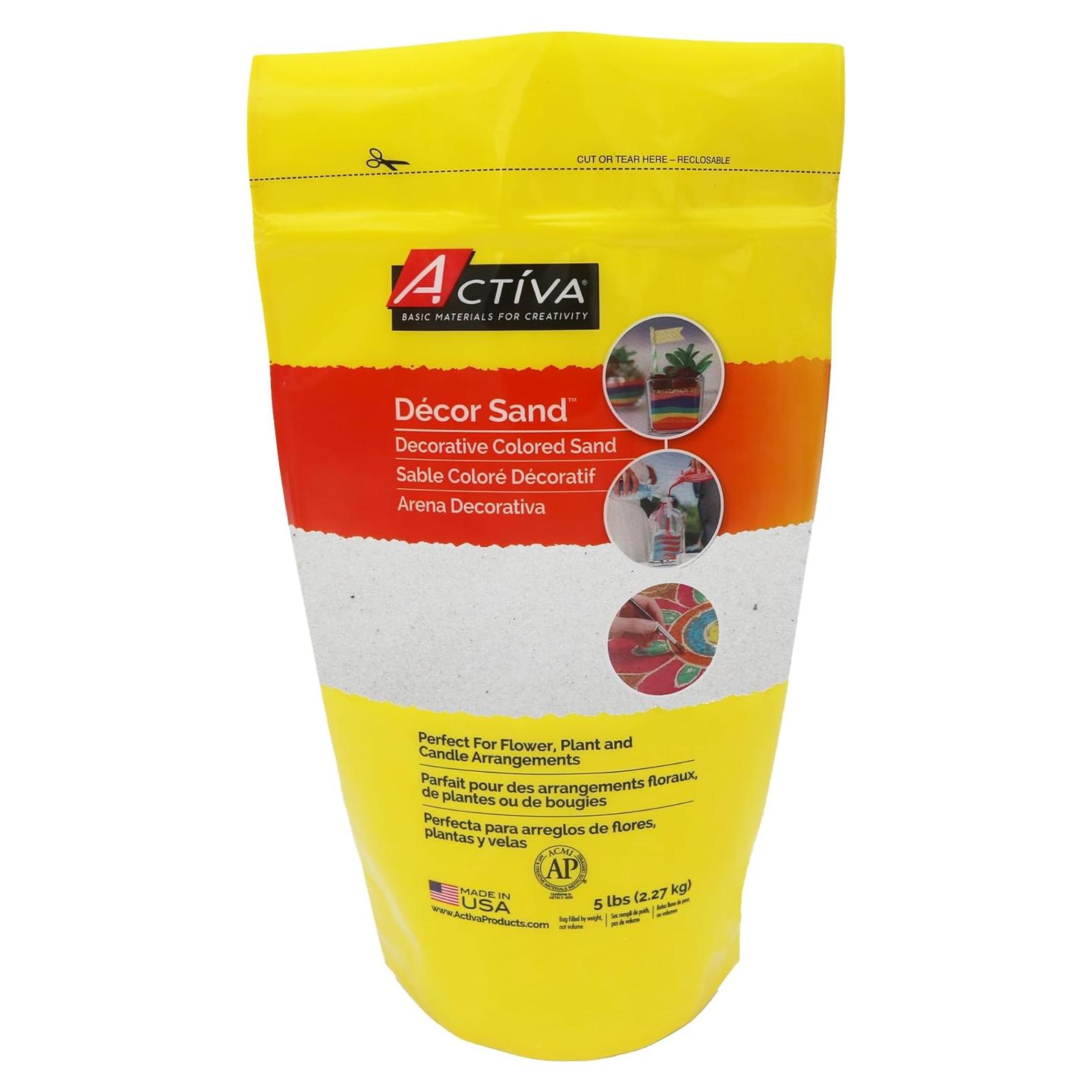 Arena Decorativa ACTIVA Blanca 5lb (2.27kg) para Manualidades