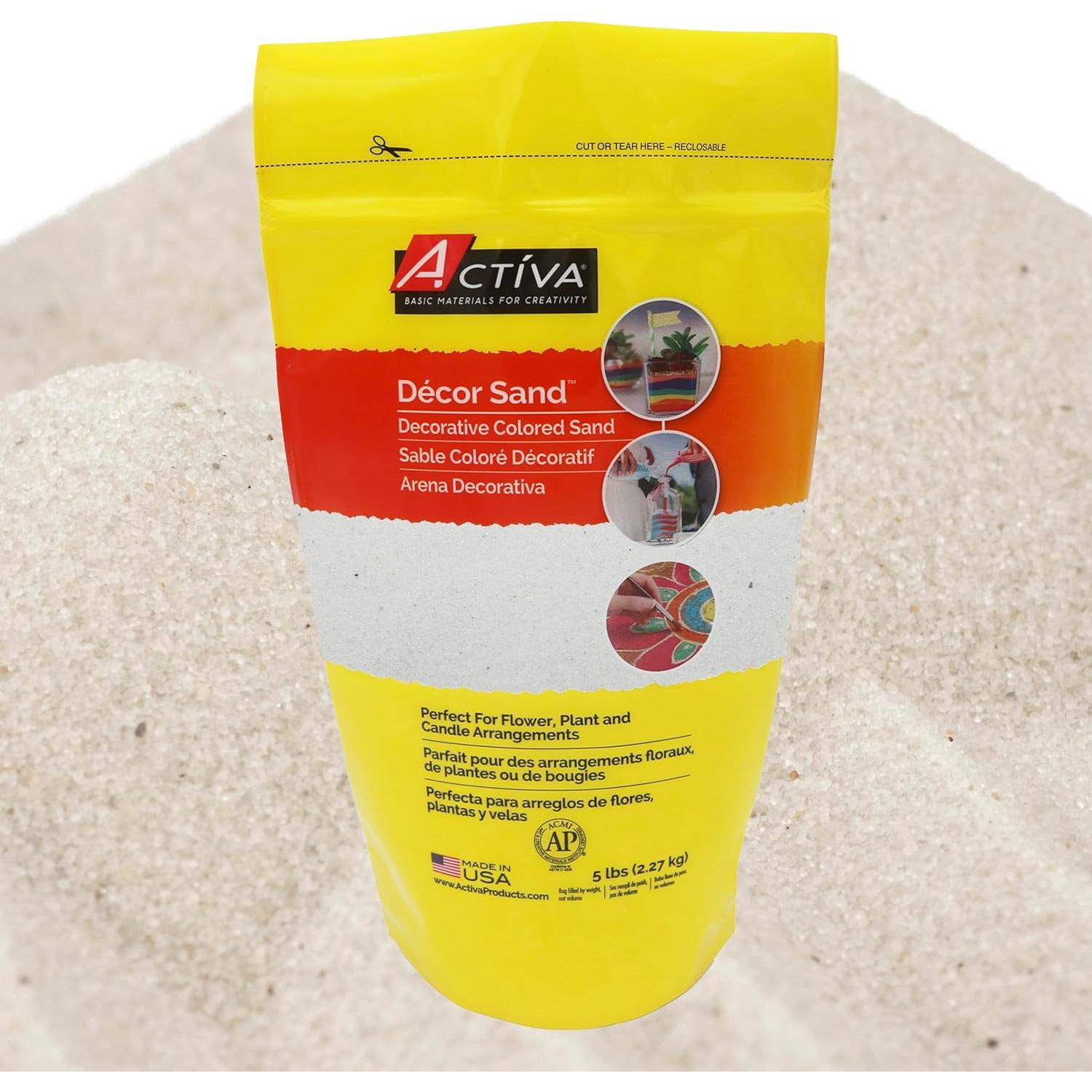 Arena Decorativa ACTIVA Blanca 5lb (2.27kg) para Manualidades