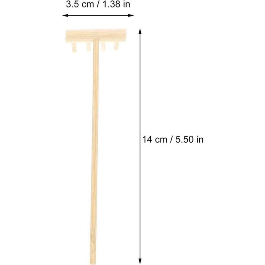 Juego de Rastrillos Zen de Bambú YARNOW 36 Pcs Miniatura