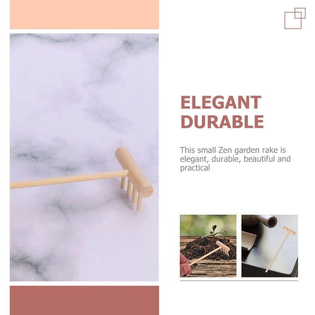 Juego de Rastrillos Zen de Bambú YARNOW 36 Pcs Miniatura
