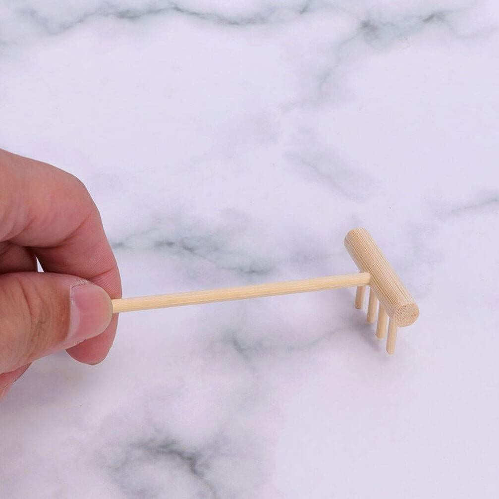 Juego de Rastrillos Zen de Bambú YARNOW 36 Pcs Miniatura