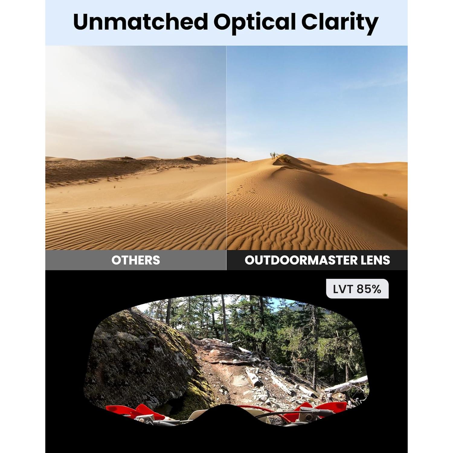 Gafas de Moto OutdoorMaster Mustang OTG Lente Clara Unisex