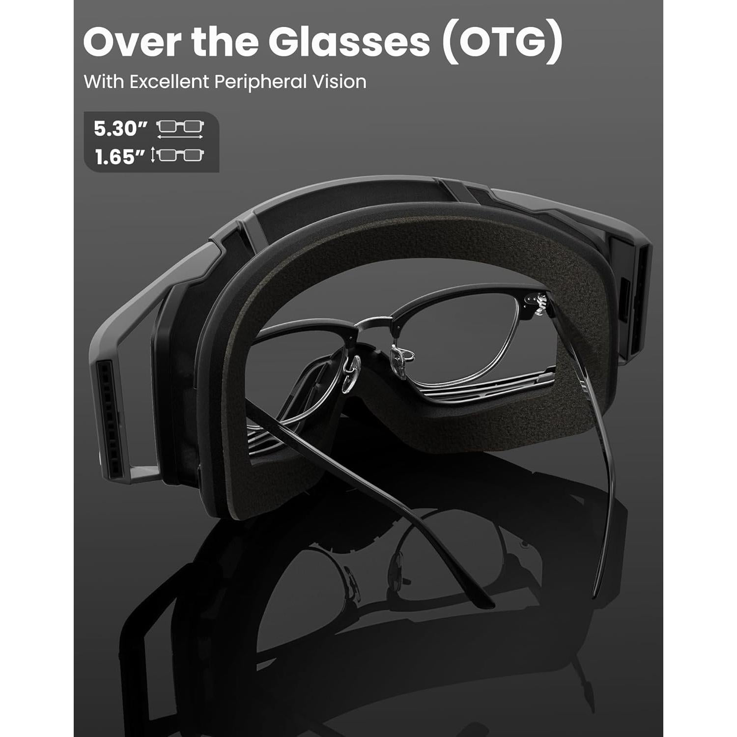 Gafas de Moto OutdoorMaster Mustang OTG Lente Clara Unisex