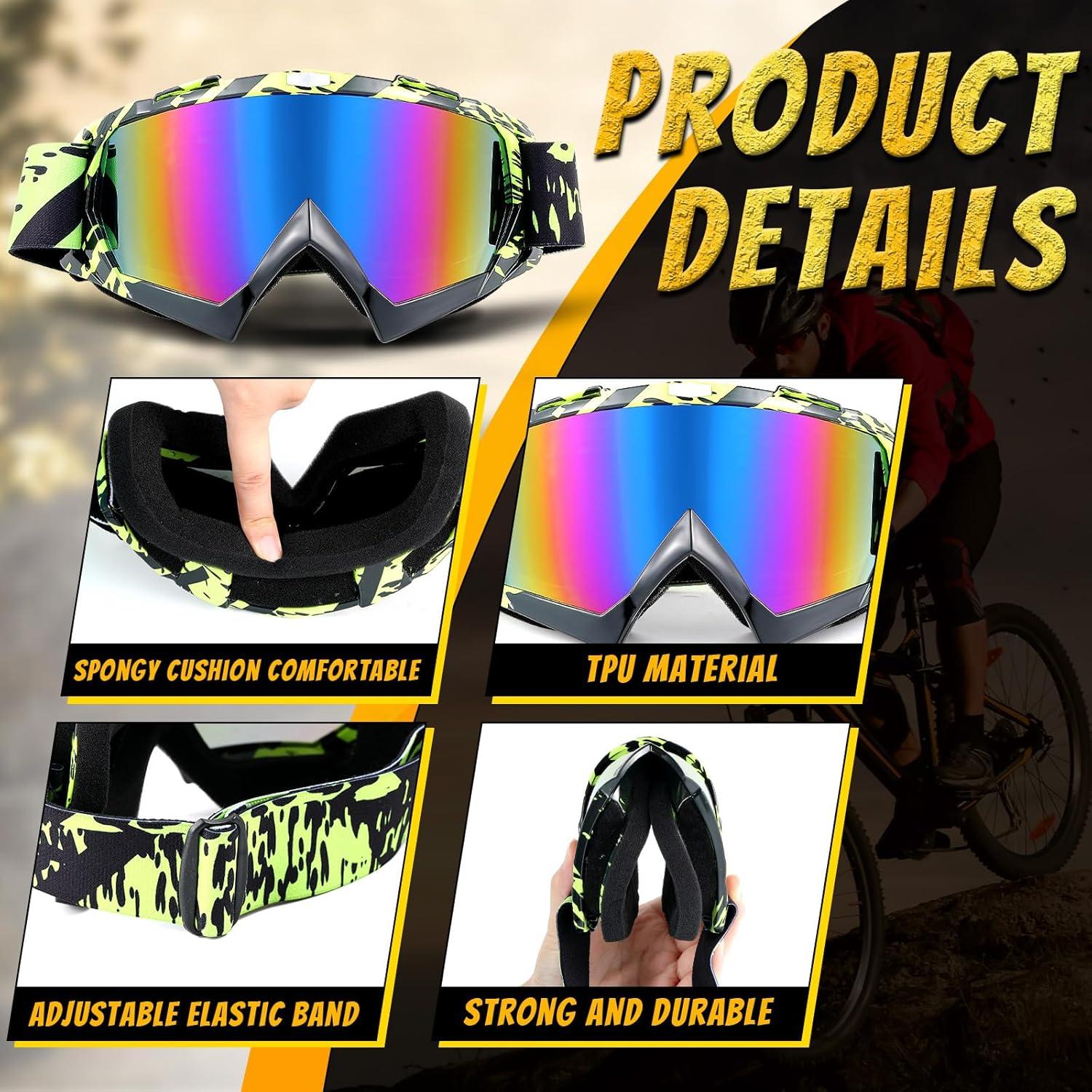 Gafas de Motocross Tallew 4 Pares Ajustables para Deportes