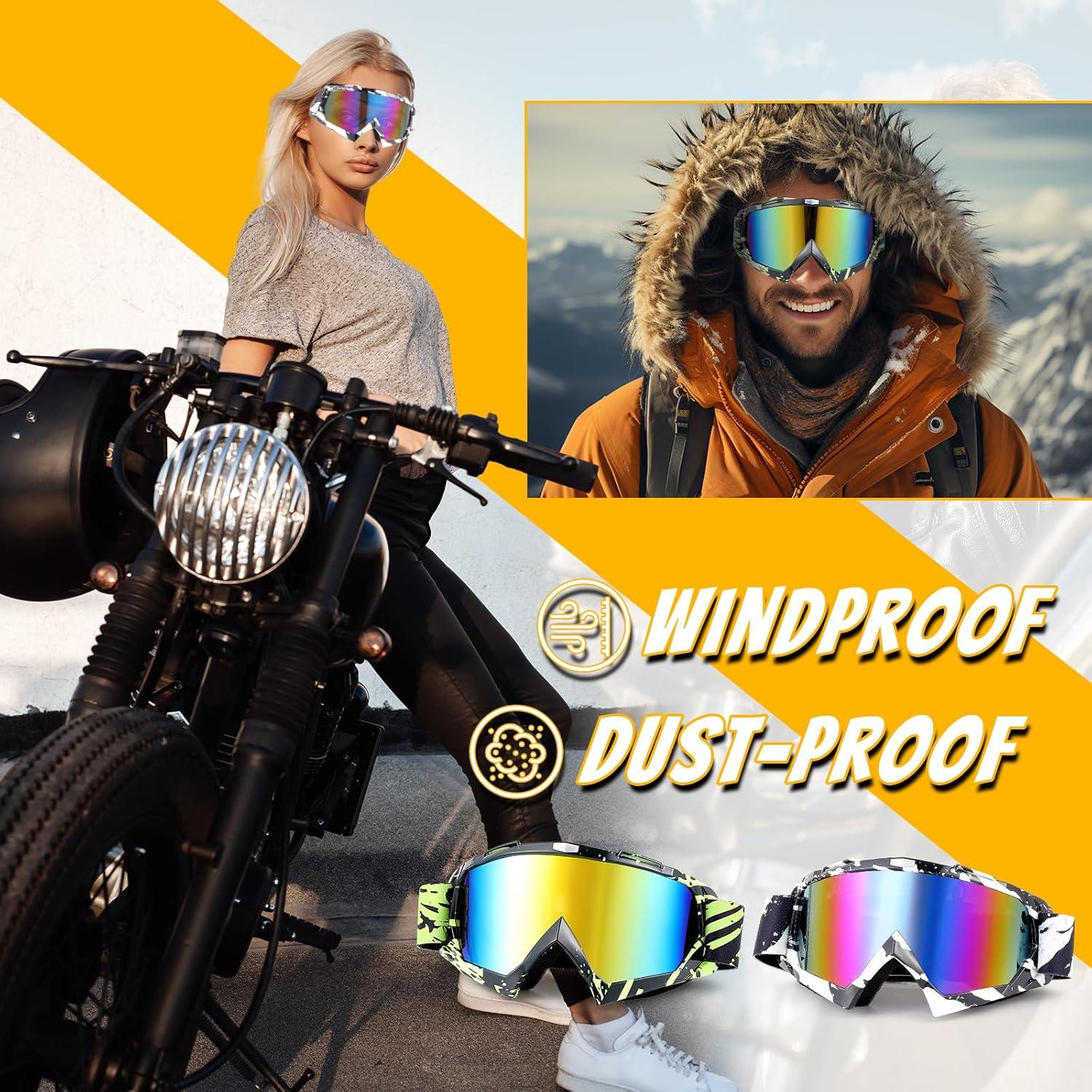 Gafas de Motocross Tallew 4 Pares Ajustables para Deportes