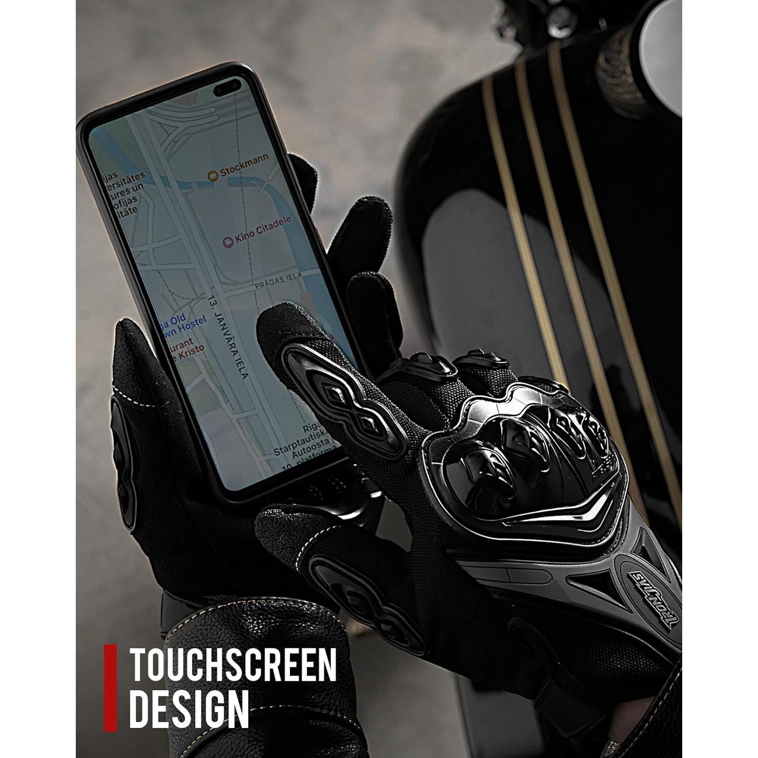 Guantes de Moto IRON JIA'S AXE-10 Negros Medianos Transpirables