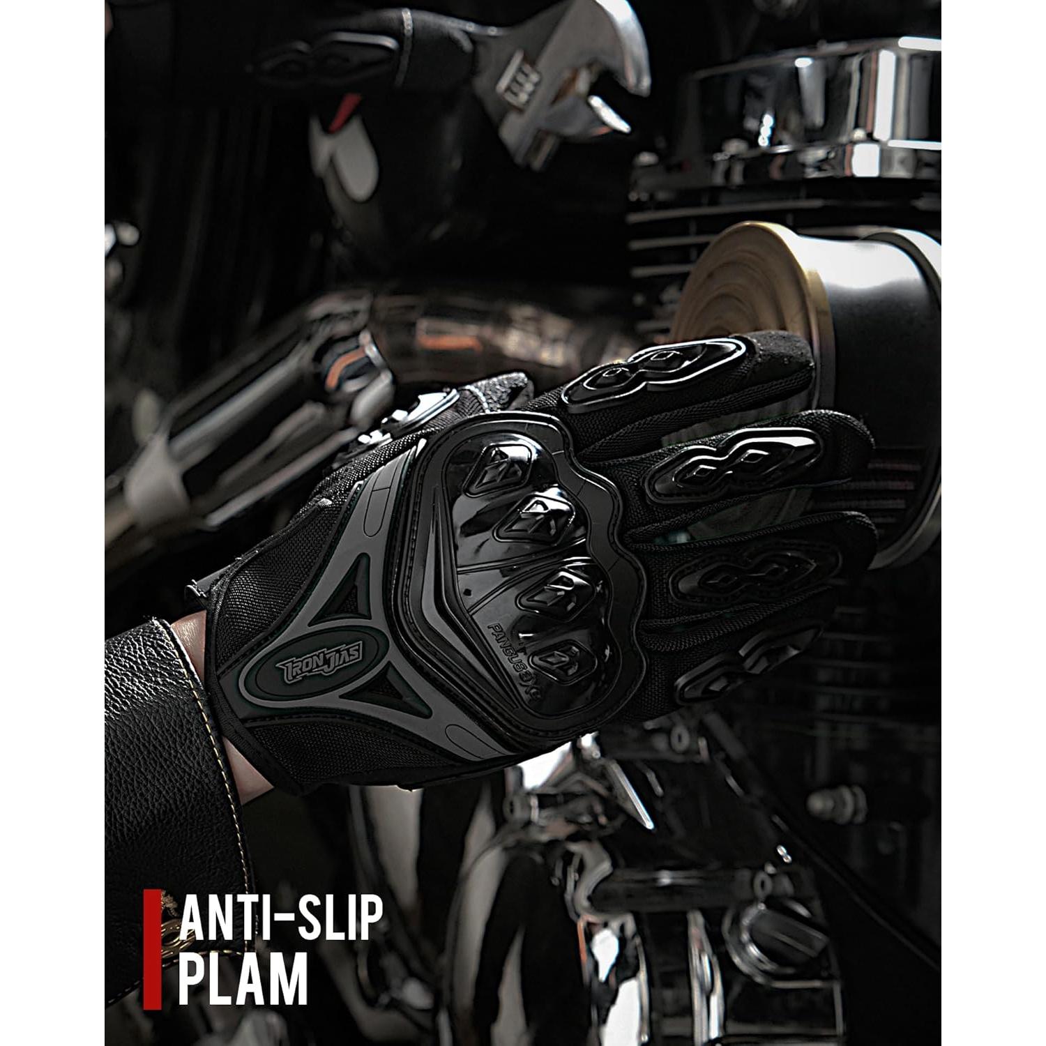 Guantes de Moto IRON JIA'S AXE-10 Negros Medianos Transpirables