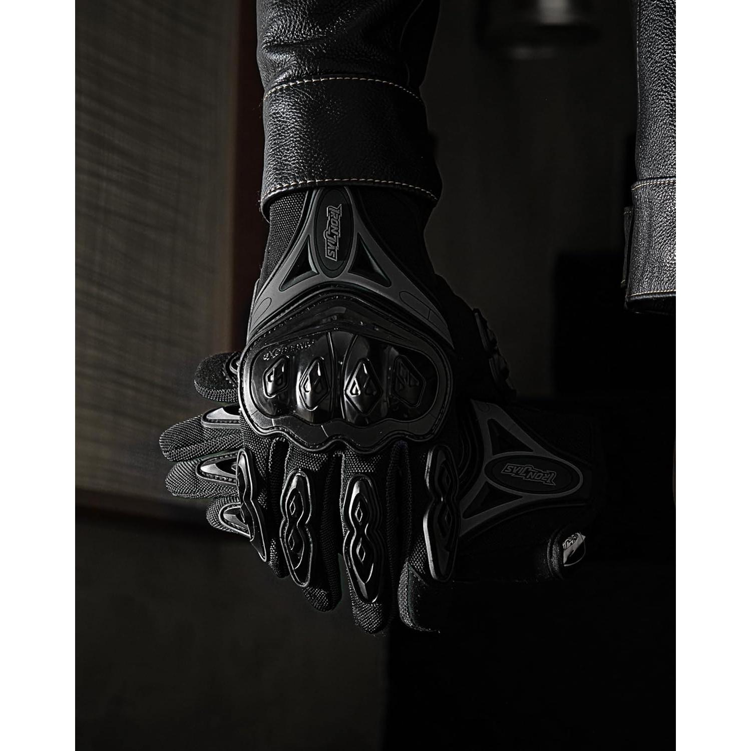 Guantes de Moto IRON JIA'S AXE-10 Negros Medianos Transpirables