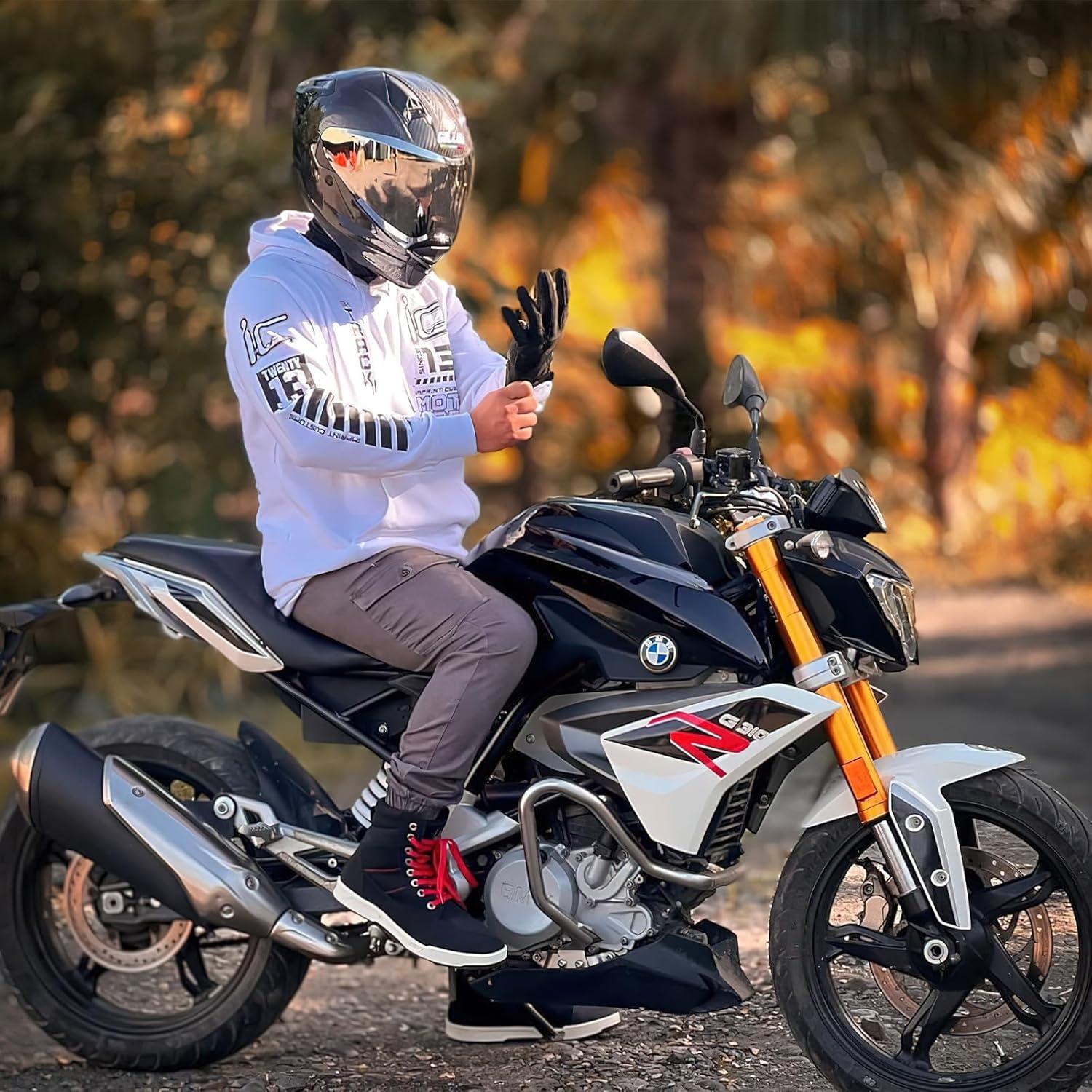 Botas de Motocicleta BORLENI XZ001 Negras Transpirables 0.98kg