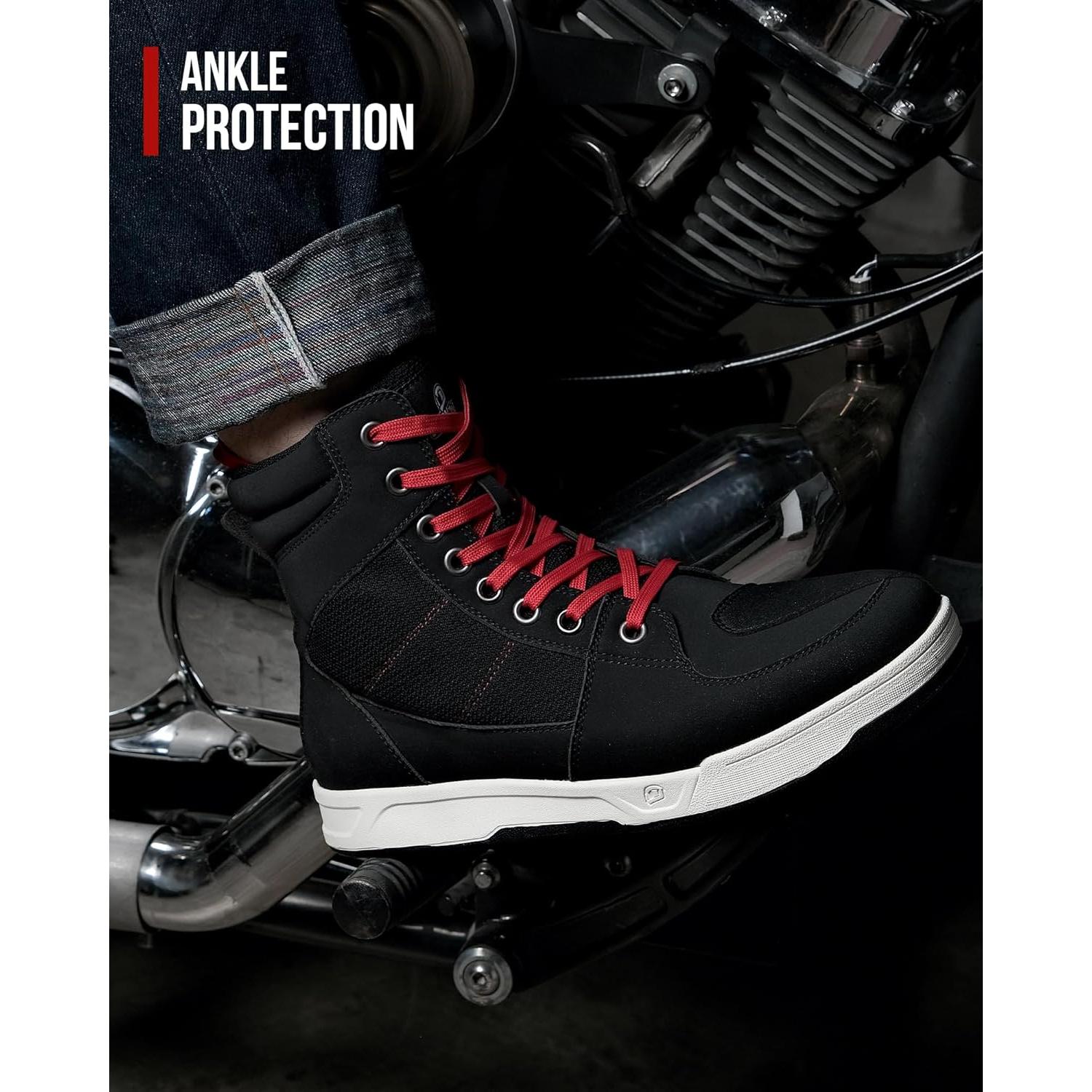 Botas de Motocicleta BORLENI XZ001 Negras Transpirables 0.98kg