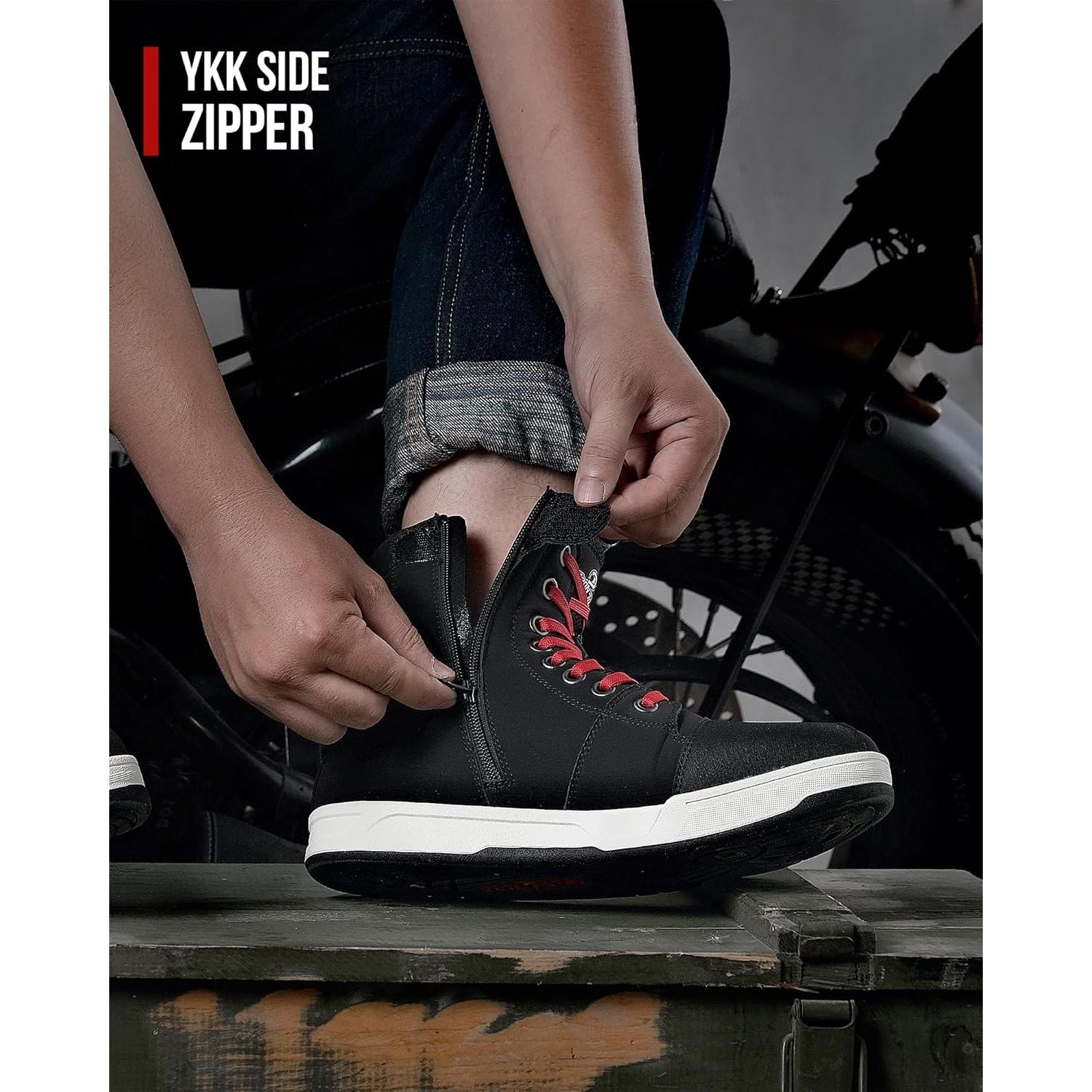 Botas de Motocicleta BORLENI XZ001 Negras Transpirables 0.98kg