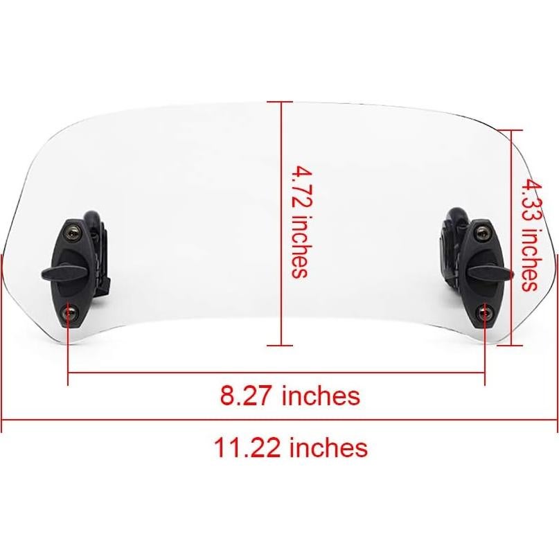 Extensión de Parabrisas Ajustable Universal Motoparty - Clip-on para Motos