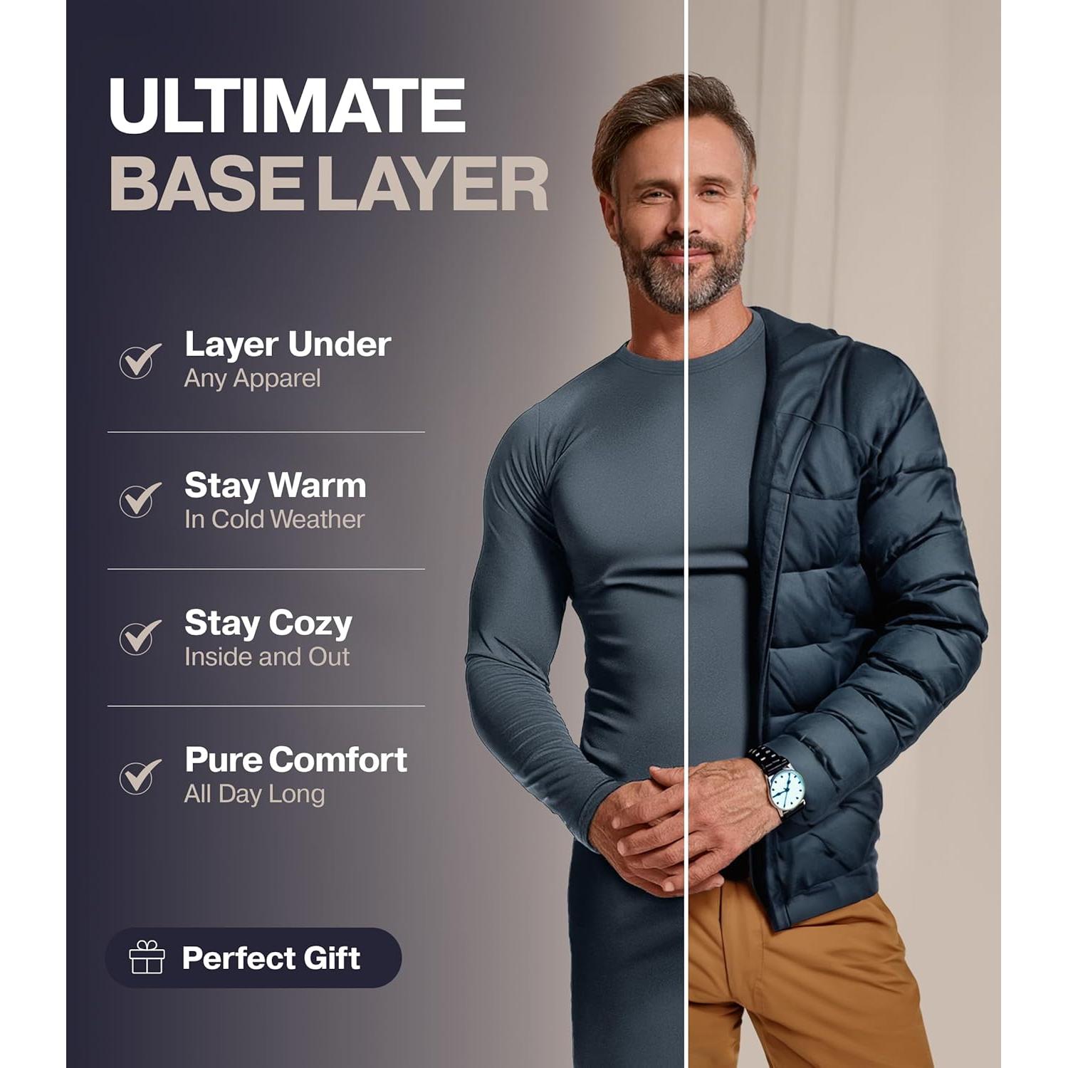 Pantalones Largos Térmicos Thermajohn para Hombres - Forro Polar