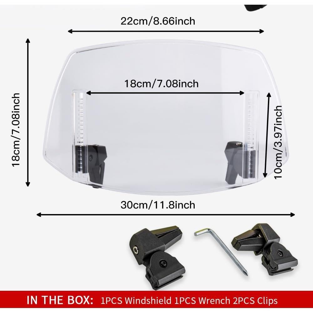 Extensión de Parabrisas de Motocicleta KICRY Transparente