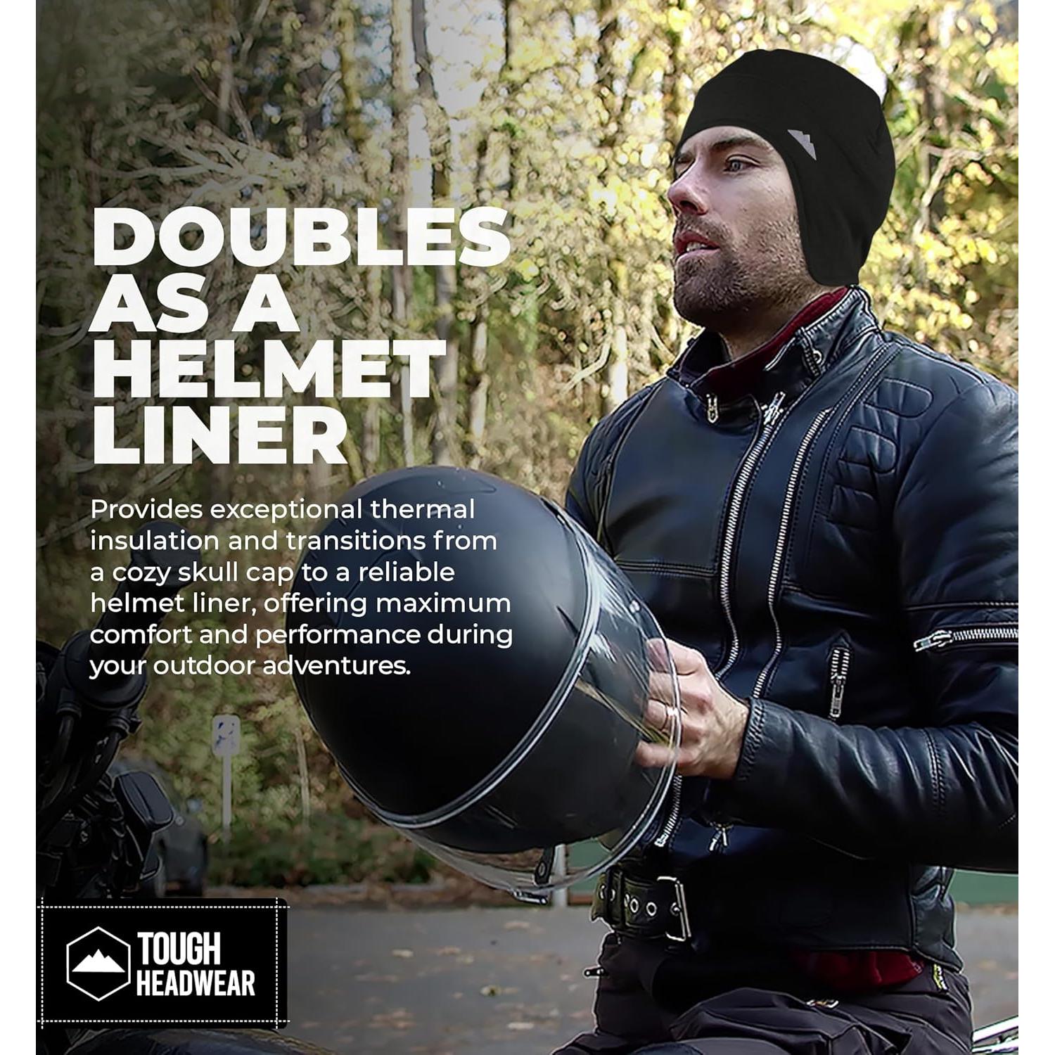 Gorro Térmico Tough Headwear para Casco - Invierno, Negro