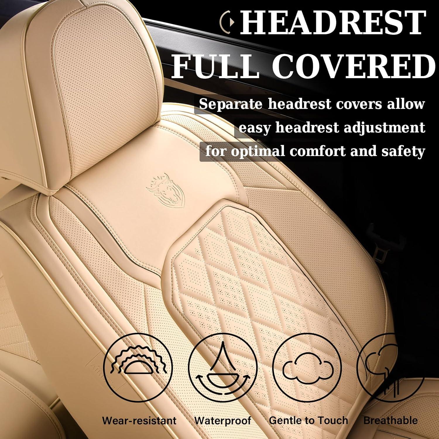 Cubiertas de Asiento Delantero Coverado Beige Ajuste Universal