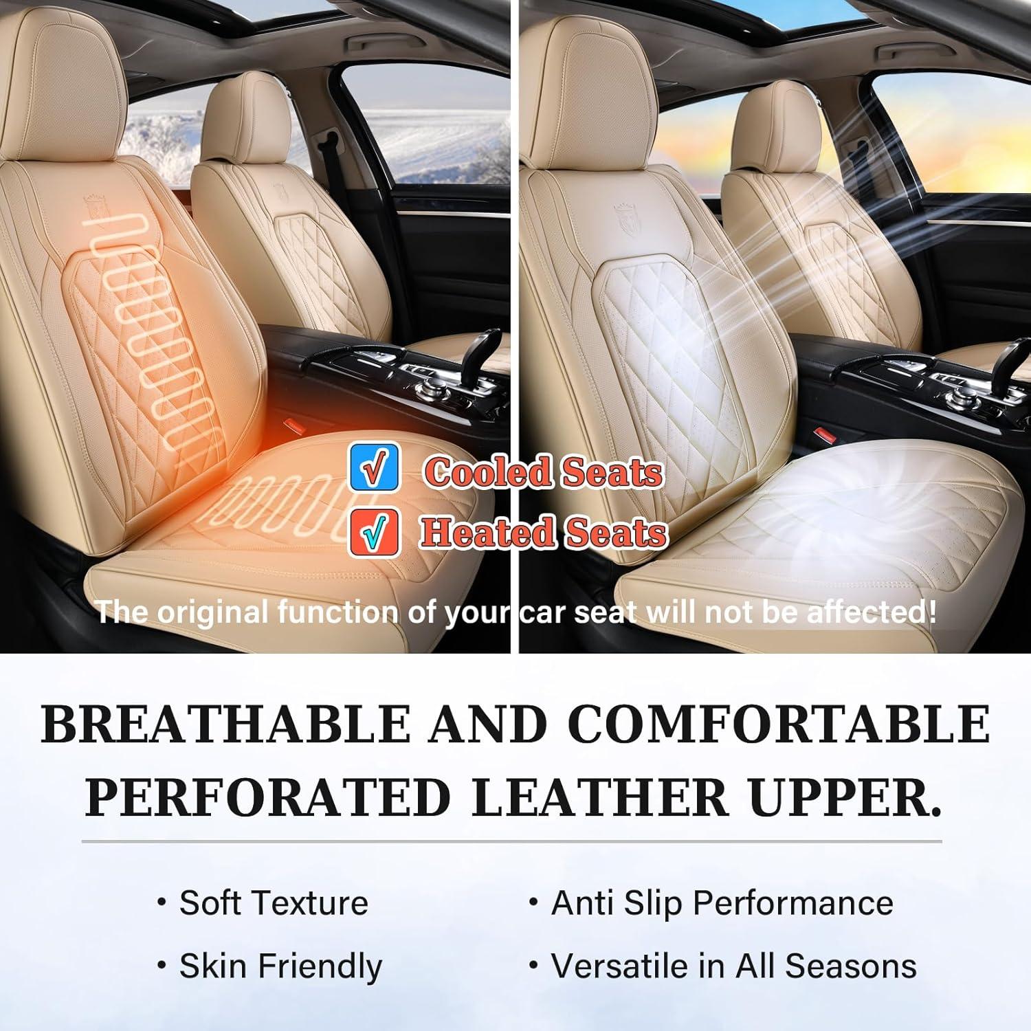 Cubiertas de Asiento Delantero Coverado Beige Ajuste Universal