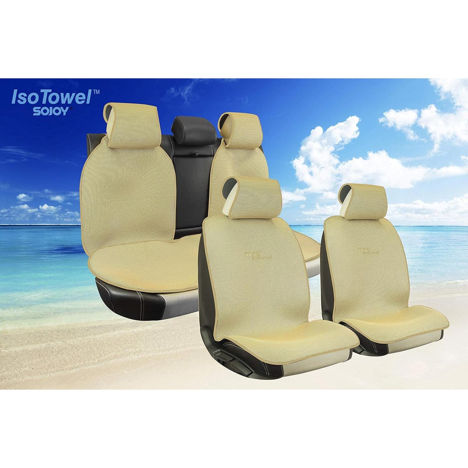 Funda de Asiento de Coche Sojoy SJ0007 Beige Universal