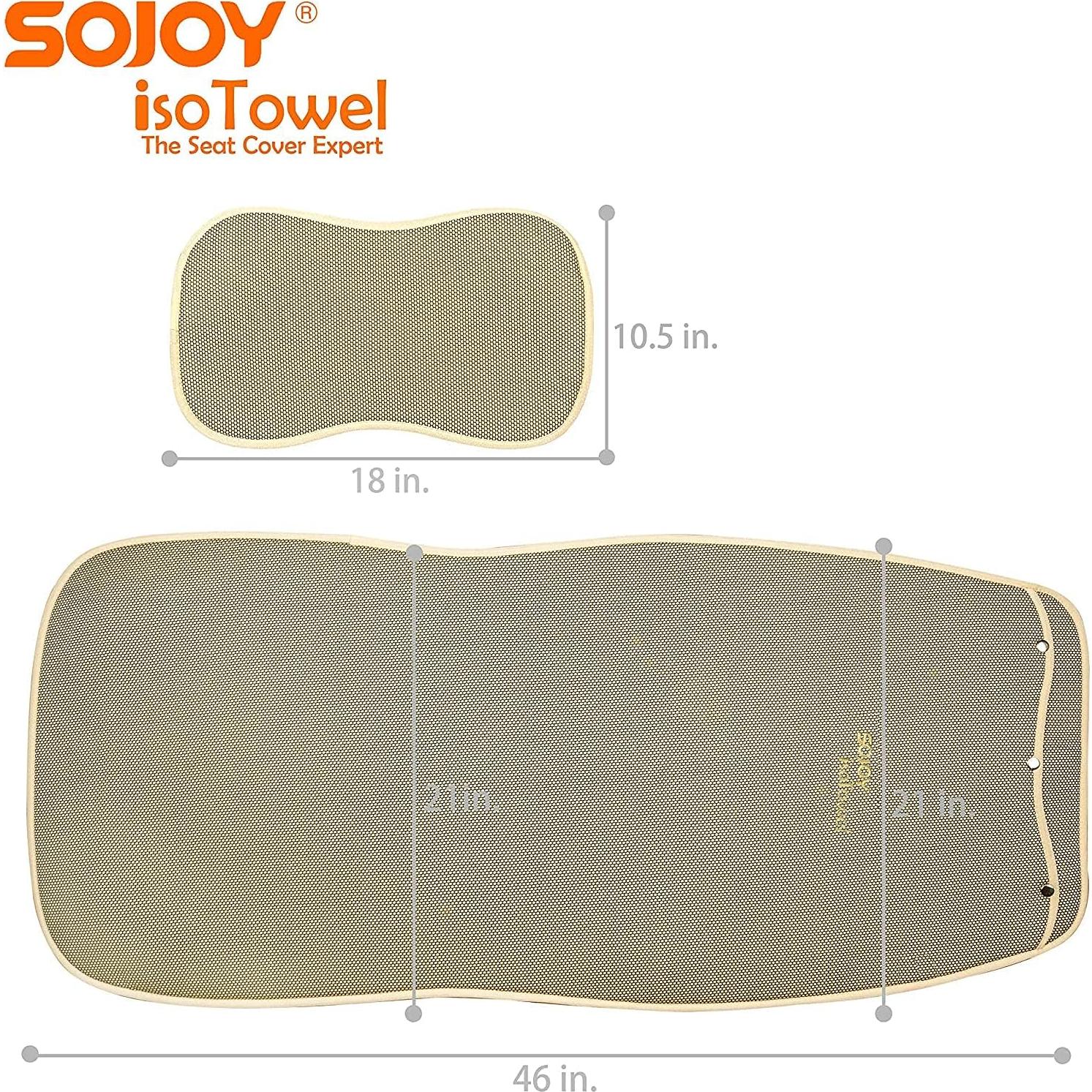 Funda de Asiento de Coche Sojoy SJ0007 Beige Universal