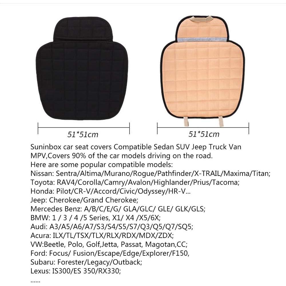 Funda de Asiento de Coche Suninbox Gris Transpirable Lino