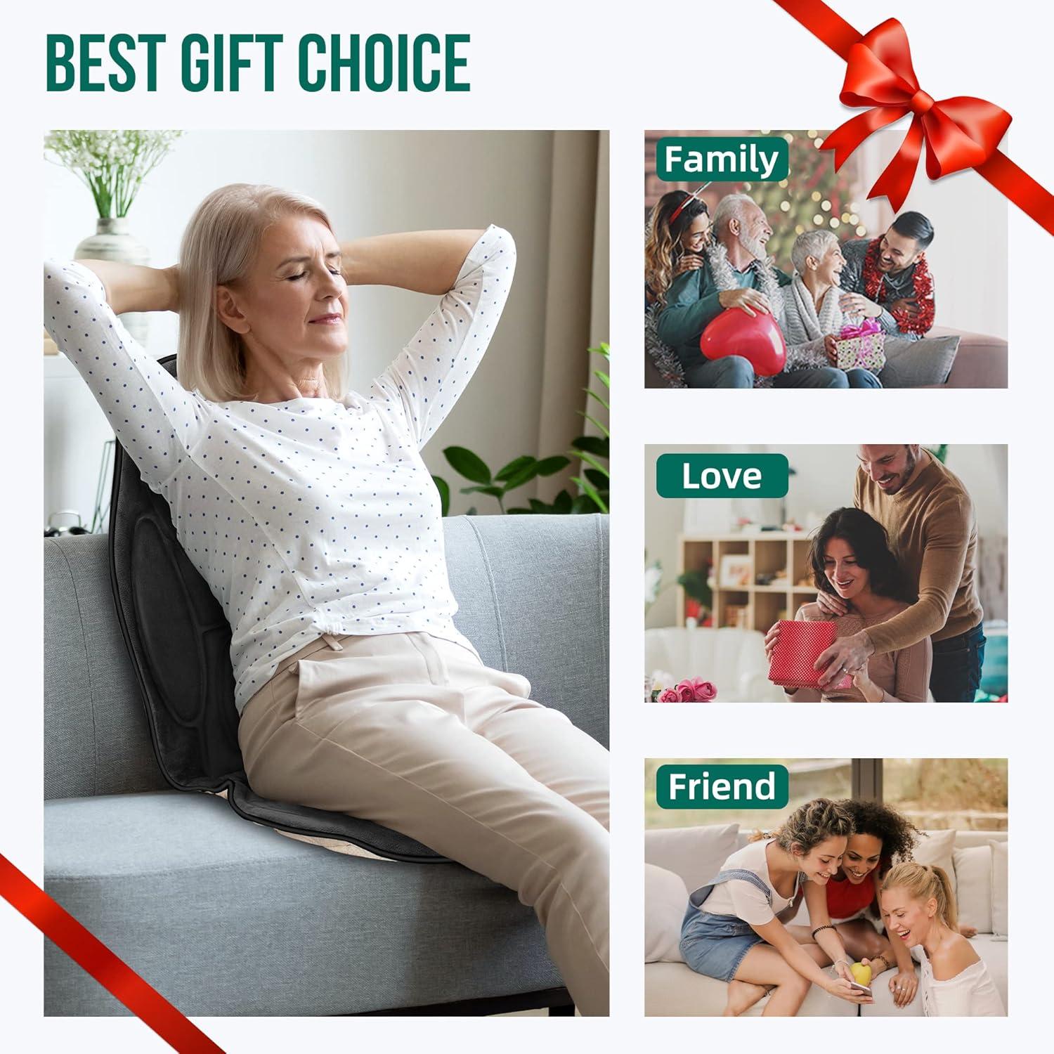 Cojín de Masaje Vibratorio Snailax con Calor, 42x14cm