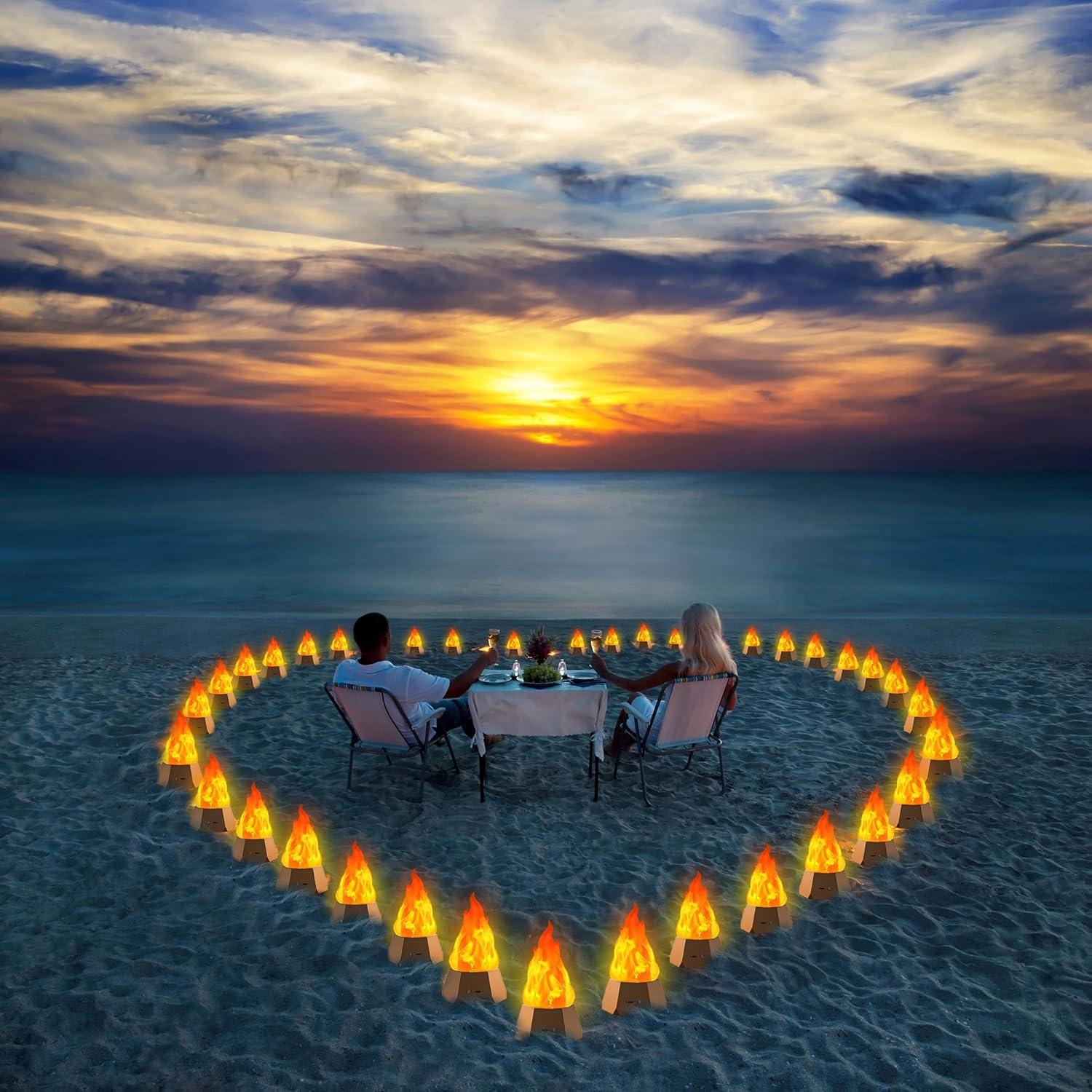 Lámpara de Fuego Falso Ollcuz LED Recargable USB 3 Modos