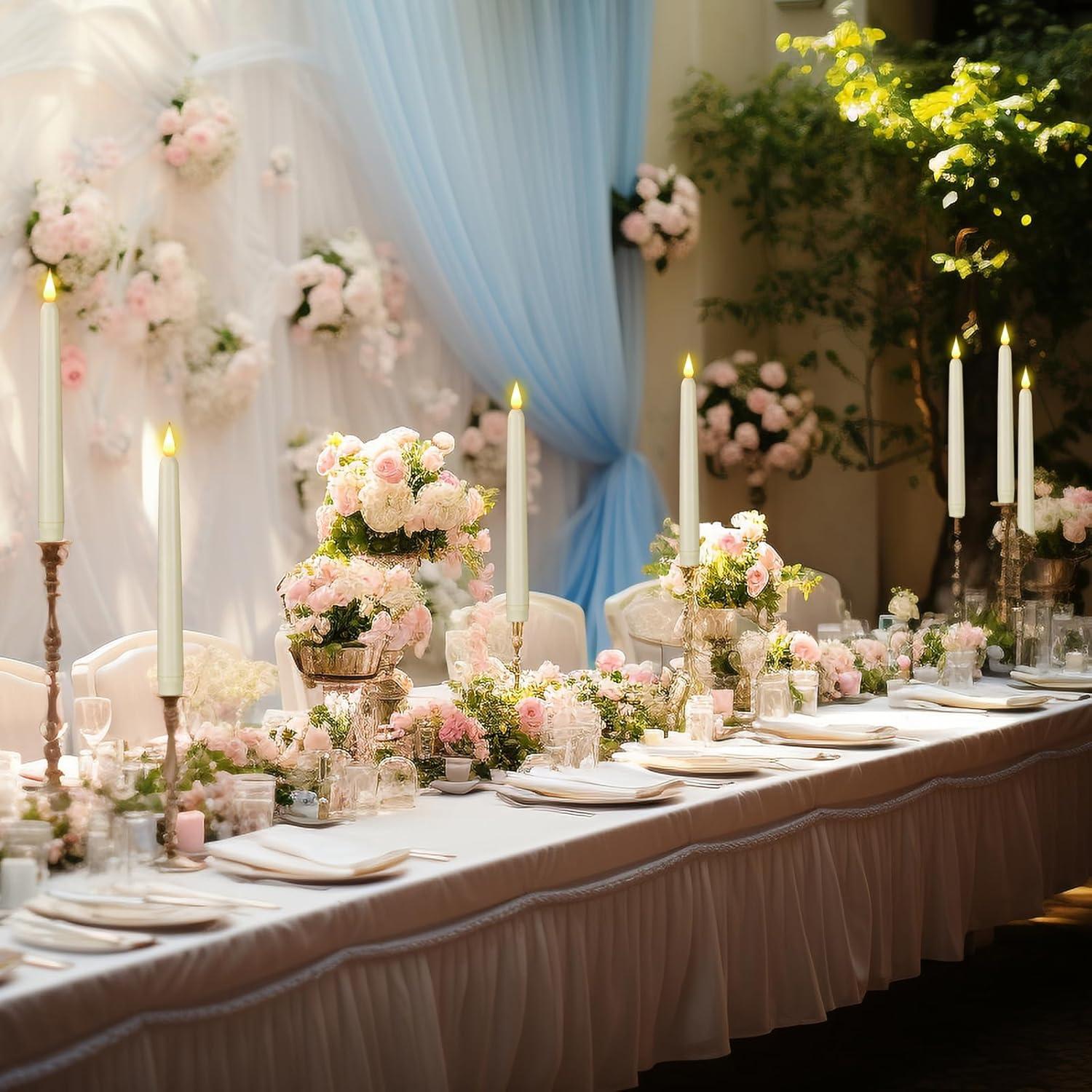 Velas LED Sin Llama Marfil 9pack con Control Remoto y Temporizador