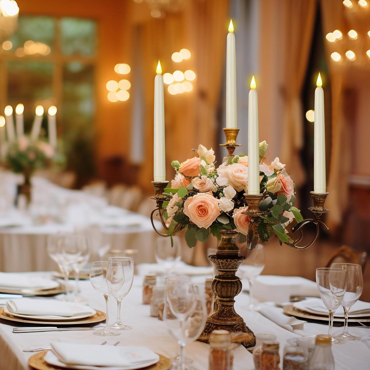 Velas LED Sin Llama Marfil 9pack con Control Remoto y Temporizador