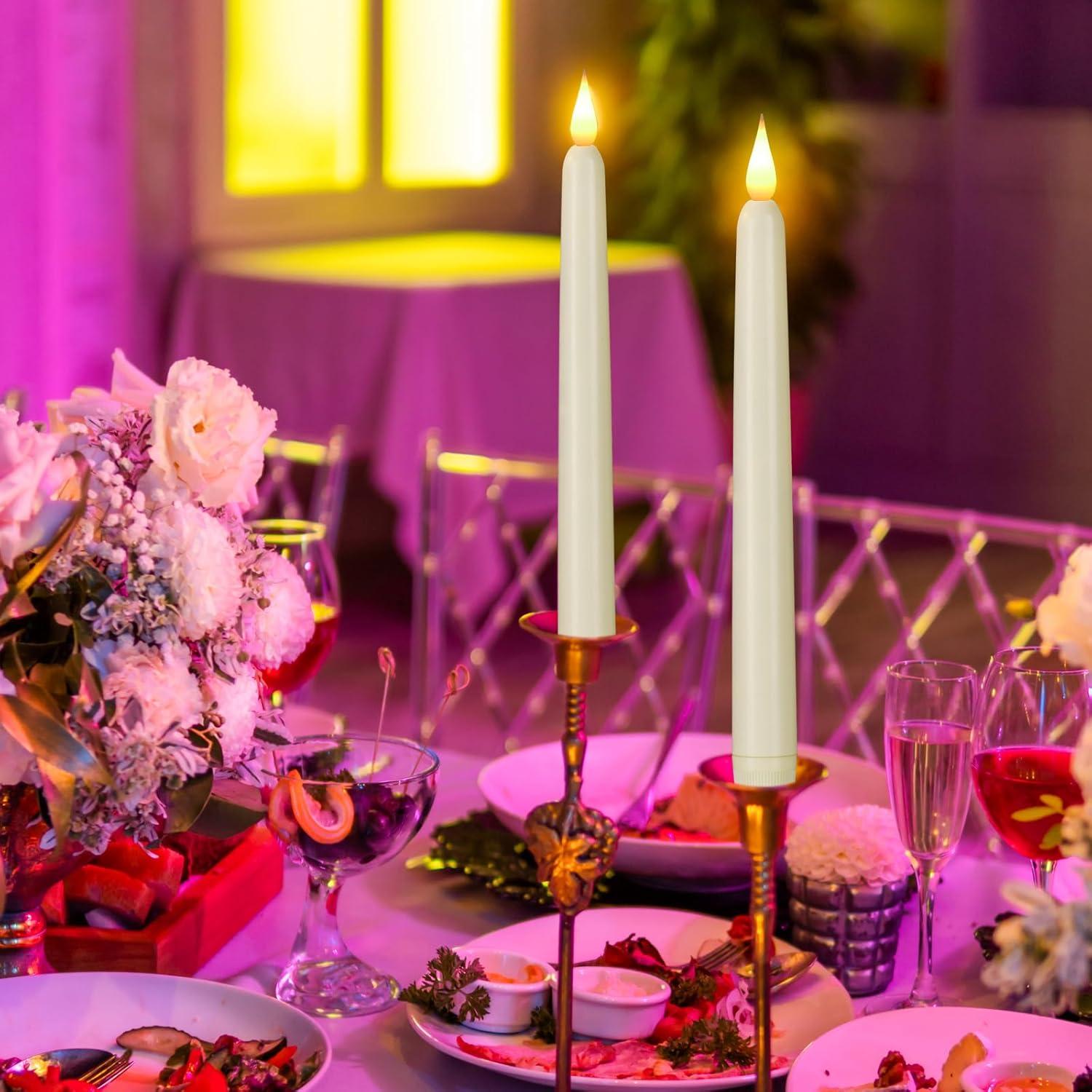 Velas LED Sin Llama Marfil 9pack con Control Remoto y Temporizador