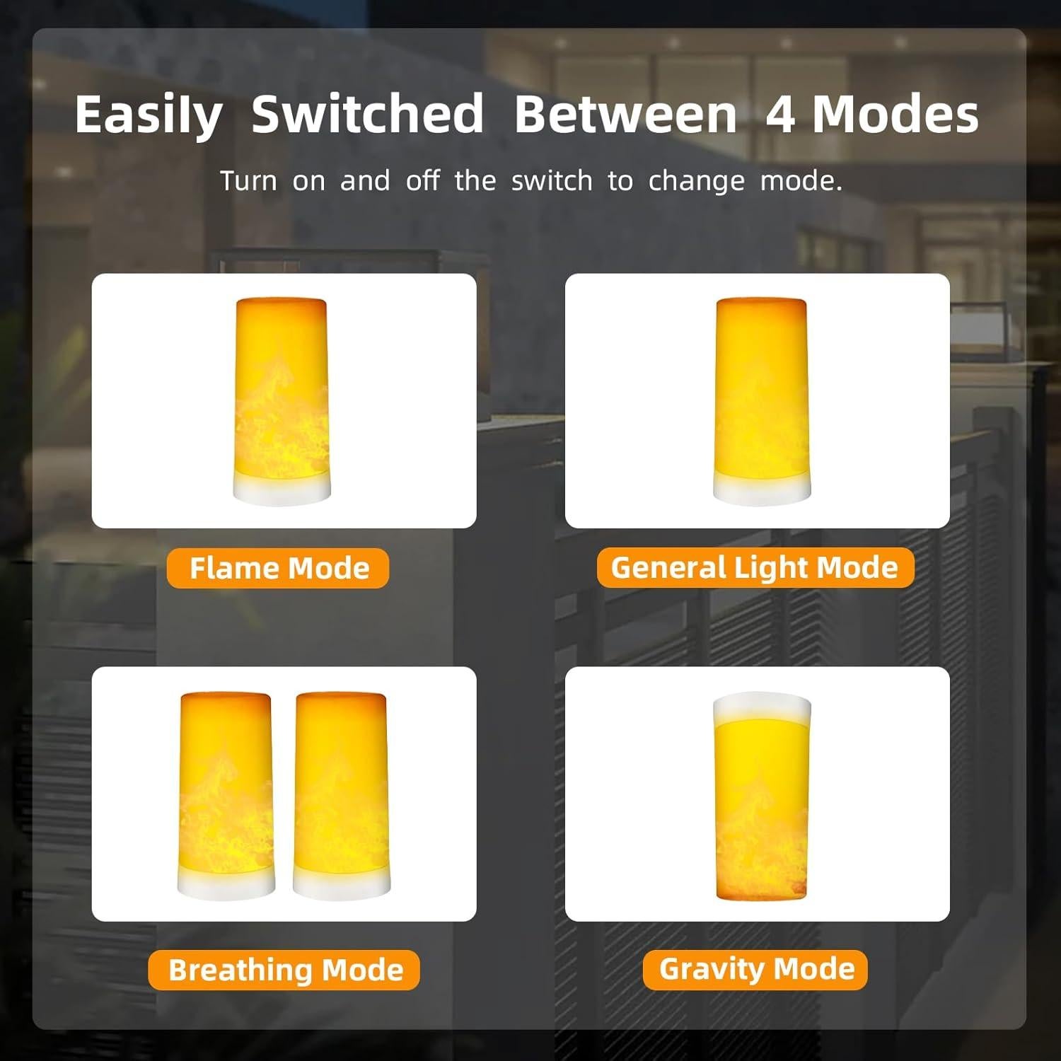 Luz de Efecto Llama LED Casashiner con Control Remoto 1 Paquete