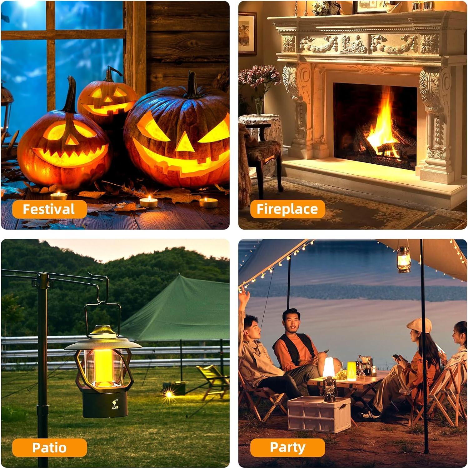 Luz de Efecto Llama LED Casashiner con Control Remoto 1 Paquete