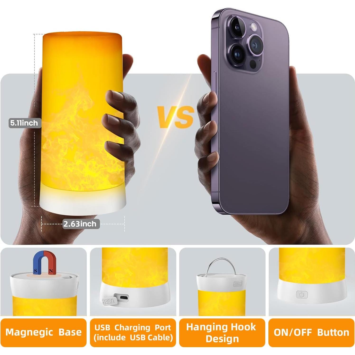 Luz de Efecto Llama LED Casashiner con Control Remoto 1 Paquete