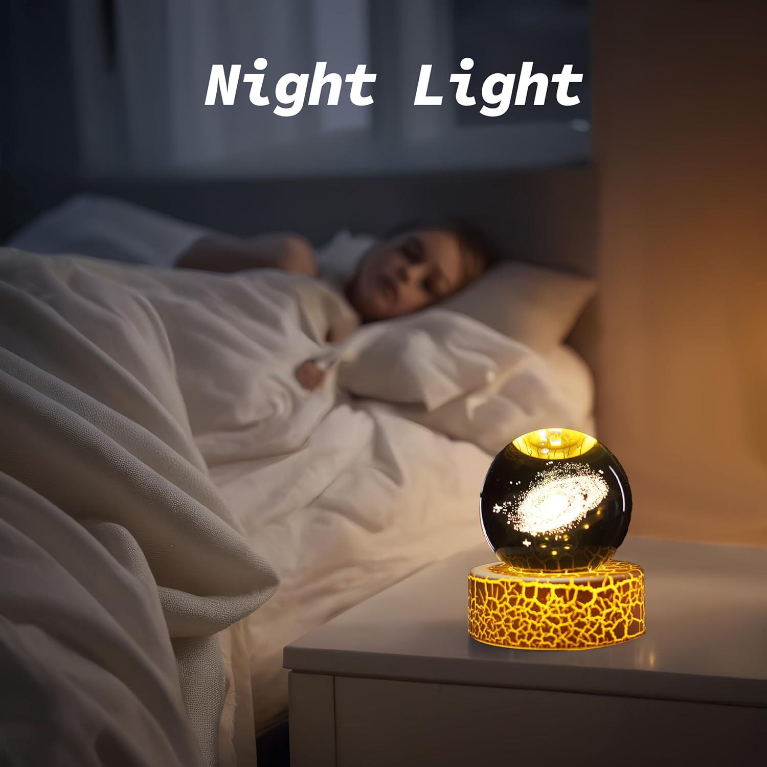 Luz Nocturna 3D Nebulosa Galáctica PETMIMIXD 6 cm LED